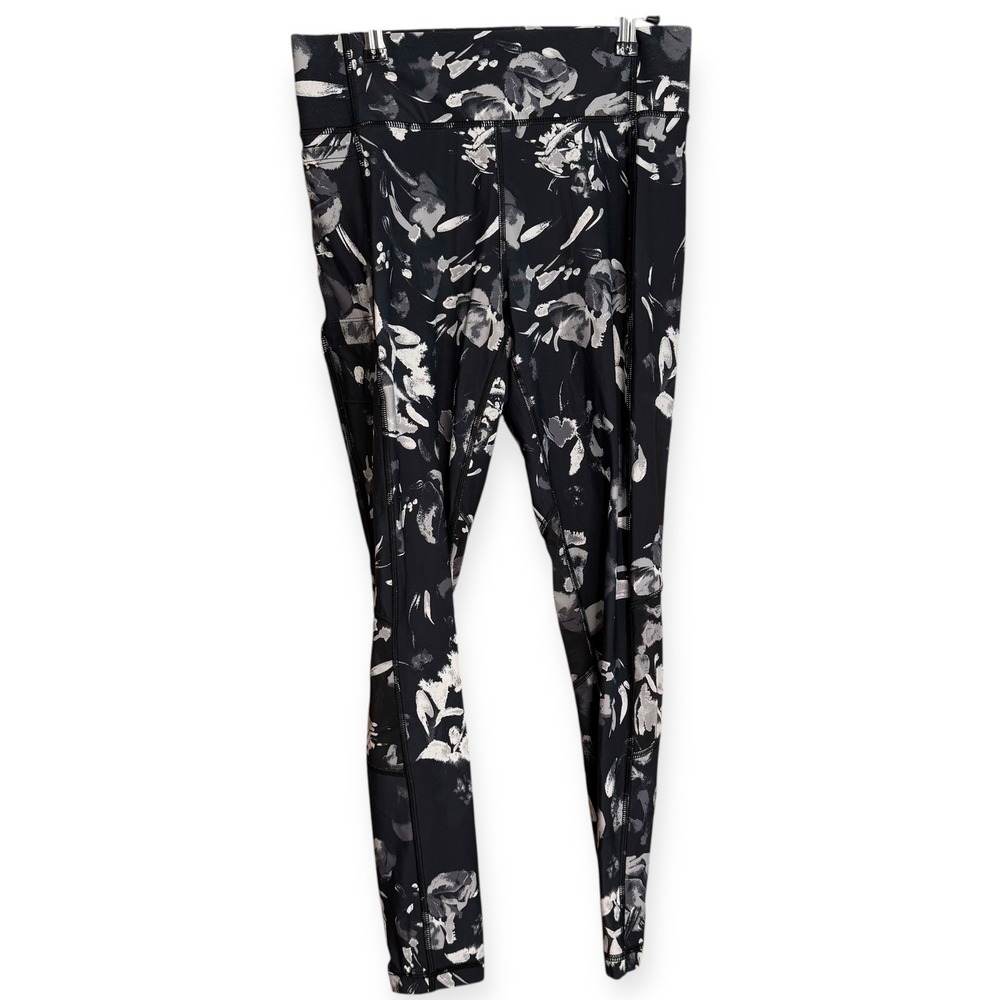 Lole Womens Burst Size Small Floral Print High Waist Mid Rise Leggings